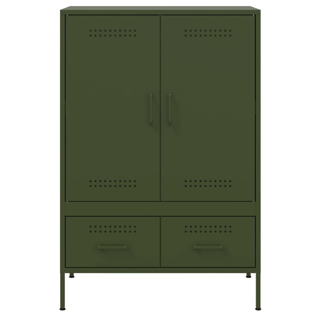 vidaXL Ντουλάπι Πράσινο Λαδί 68x39x101,5 εκ. από Ατσάλι