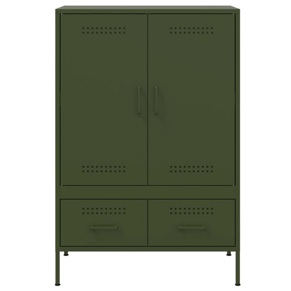 vidaXL Ντουλάπι Πράσινο Λαδί 68x39x101,5 εκ. από Ατσάλι