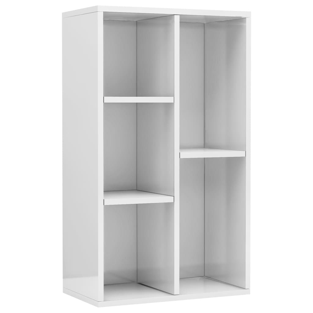 vidaXL Ραφιέρα / Βιβλιοθήκη Γυαλιστερό Λευκό 50x25x80 εκ. Επεξ. Ξύλο