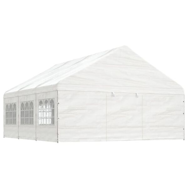 vidaXL Κιόσκι με Τέντα Λευκό 6,69 x 5,88 x 3,75 μ. από Πολυαιθυλένιο