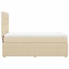 vidaXL Κρεβάτι Boxspring με Στρώμα Κρεμ 100 x 200 εκ. Υφασμάτινο