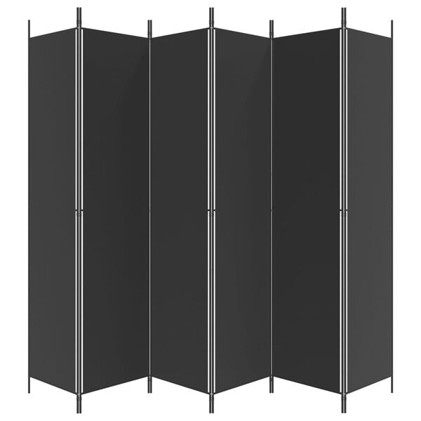 vidaXL Διαχωριστικό Δωματίου με 6 Πάνελ Μαύρο 300x220 εκ. από Ύφασμα