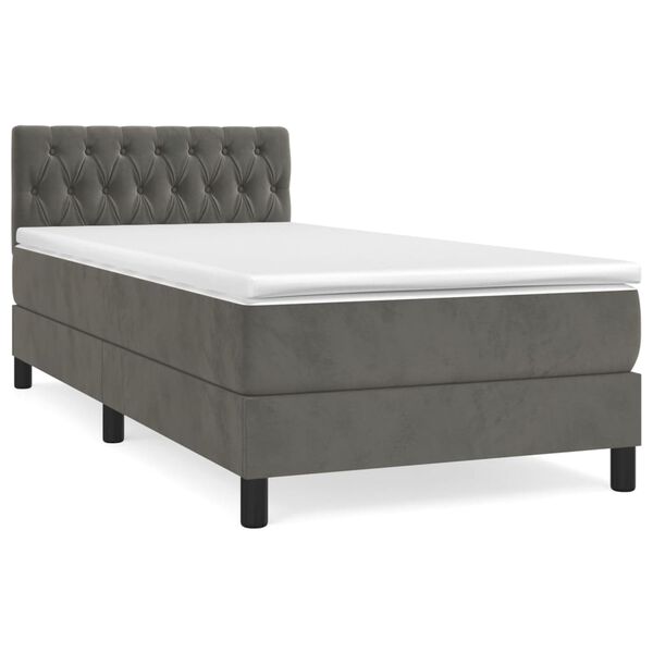 vidaXL &Kappa;&rho;&epsilon;&beta;ά&tau;&iota; Boxspring &mu;&epsilon; &Sigma;&tau;&rho;ώ&mu;&alpha; &Sigma;&kappa;&omicron;ύ&rho;&omicron; &Gamma;&kappa;&rho;&iota; 90x190 &epsilon;&kappa;. &Beta;&epsilon;&lambda;&omicron;ύ&delta;&iota;&nu;&omicron;