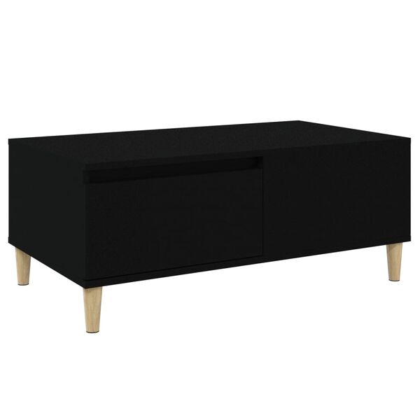 vidaXL Τραπεζάκι Σαλονιού Μαύρο 90x50x36,5 εκ. Επεξεργασμ. Ξύλο