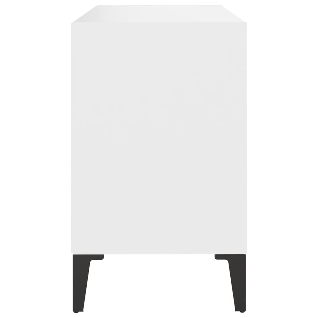 vidaXL Έπιπλο Τηλεόρασης Καπνιστή Λευκό 69,5x30x50 εκ Μεταλλικά Πόδια