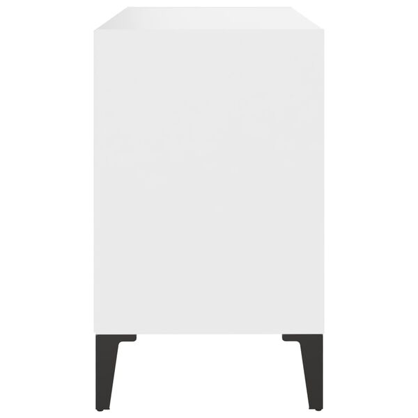 vidaXL Έπιπλο Τηλεόρασης Καπνιστή Λευκό 69,5x30x50 εκ Μεταλλικά Πόδια