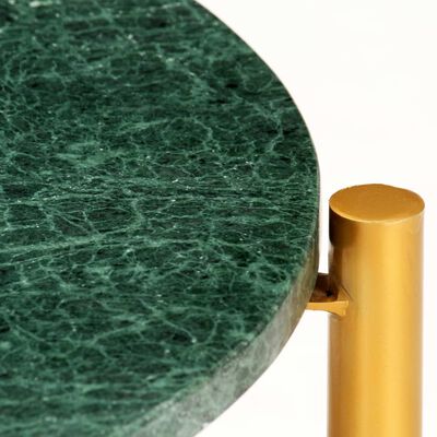 vidaXL Τραπεζάκι Σαλονιού Πράσινο 60x60x35 εκ. Πέτρα με Μαρμάρινη Υφή