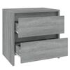 vidaXL Κομοδίνο Γκρι Sonoma 45 x 34,5 x 44,5 εκ. από Μοριοσανίδα