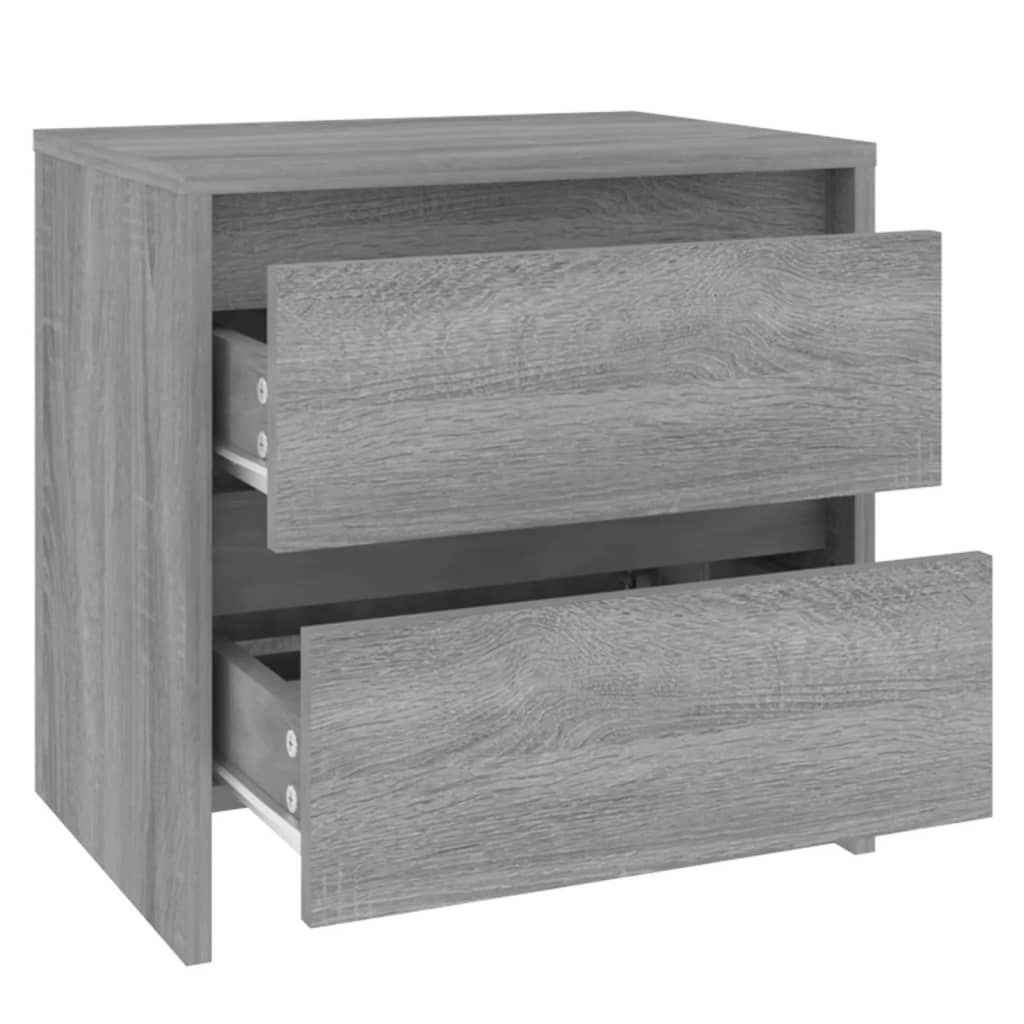 vidaXL Κομοδίνο Γκρι Sonoma 45 x 34,5 x 44,5 εκ. από Μοριοσανίδα