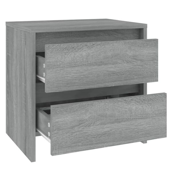 vidaXL Κομοδίνο Γκρι Sonoma 45 x 34,5 x 44,5 εκ. από Μοριοσανίδα