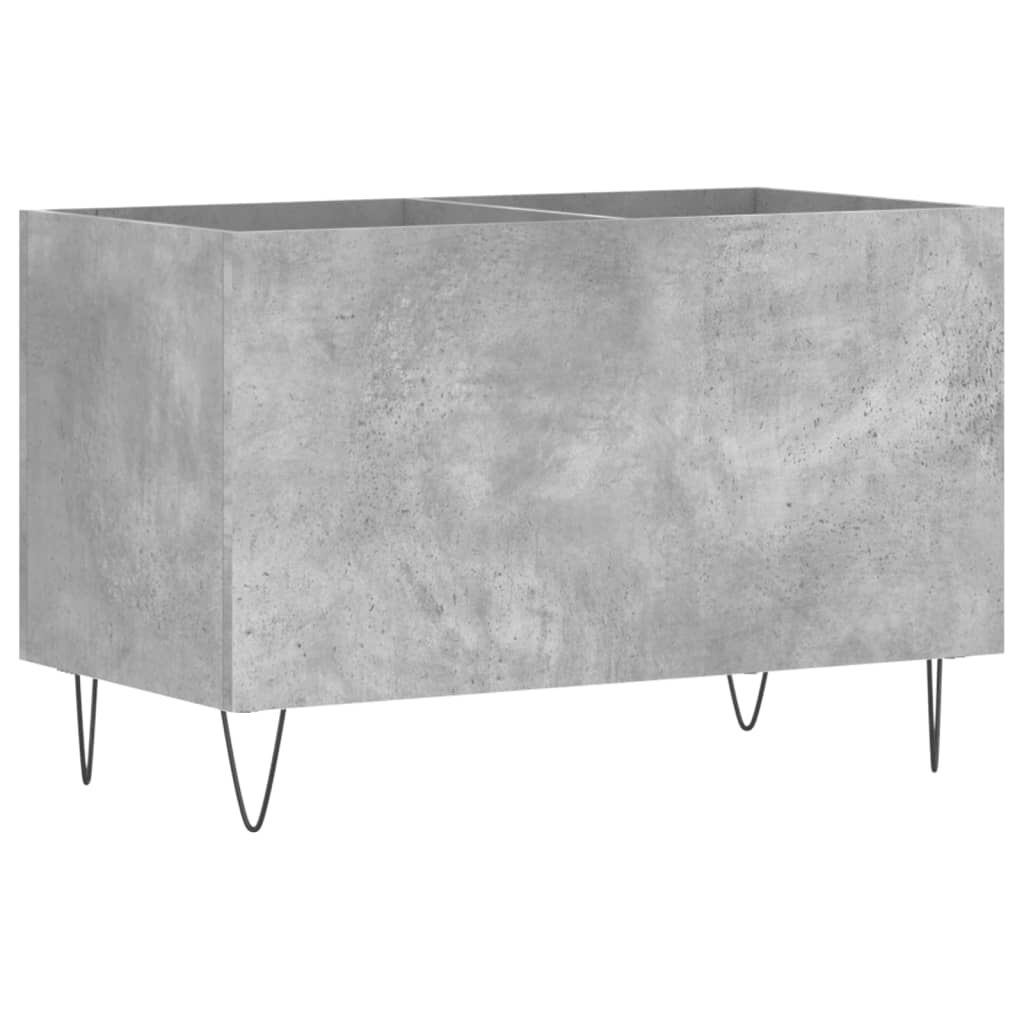 vidaXL Δισκοθήκη Γκρι Σκυροδέματος 74,5x38x48 εκ. Επεξεργασμένο Ξύλο