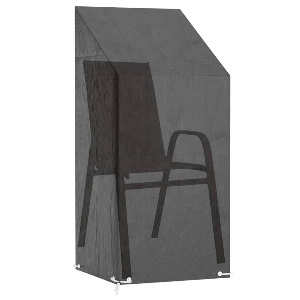 vidaXL Καλύμματα Καρέκλας με 8 Κρίκους 2 τεμ 65x65x110/150 εκ Πολυαιθ.