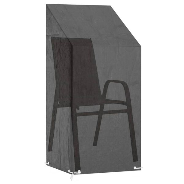 vidaXL Καλύμματα Καρέκλας με 8 Κρίκους 2 τεμ 65x65x110/150 εκ Πολυαιθ.