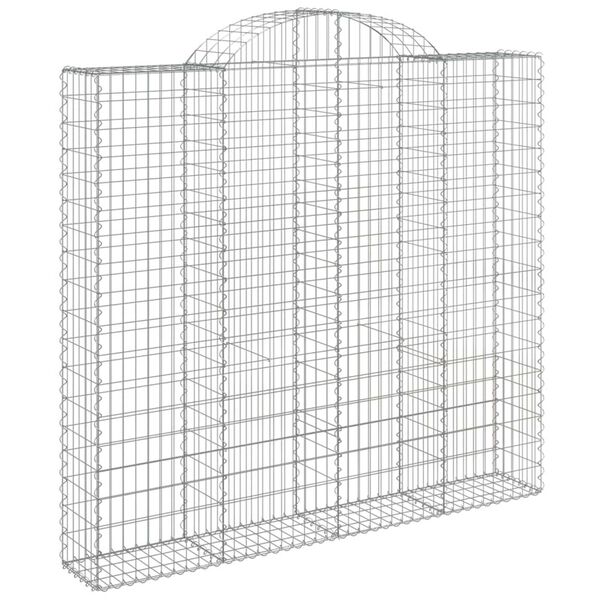 vidaXL Συρματοκιβώτια Τοξωτά 18 τεμ. 200x30x180/200 εκ. Γαλβαν. Ατσάλι