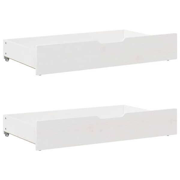 vidaXL Σκελετός Κρεβ. Χωρίς Στρώμα Λευκό 75x190 εκ Μασίφ Πεύκο