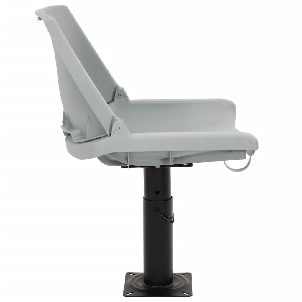 vidaXL Κάθισμα Σκάφους Πτυσσόμ. 2 τεμ. Γκρι 48x51x41 εκ Χωρίς Μαξιλάρι