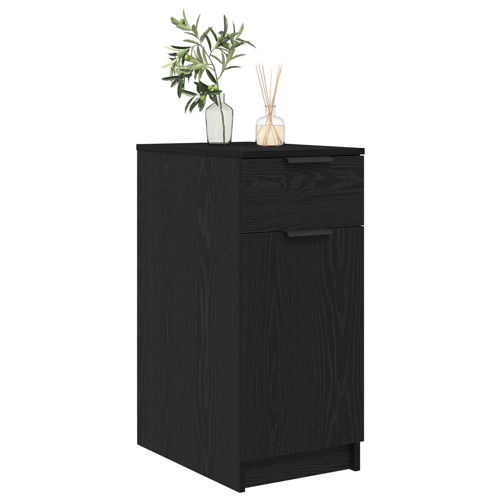 vidaXL Γραφείο Ντουλάπι σε Μαύρη Βελανιδιά - 33x50x75 εκ. - Φτιαγμένο από Επεξεργασμένο Ξύλο