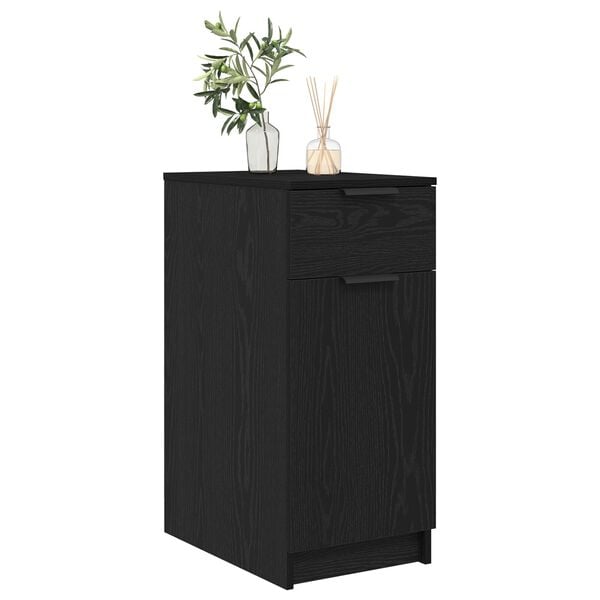 vidaXL Γραφείο Ντουλάπι σε Μαύρη Βελανιδιά - 33x50x75 εκ. - Φτιαγμένο από Επεξεργασμένο Ξύλο