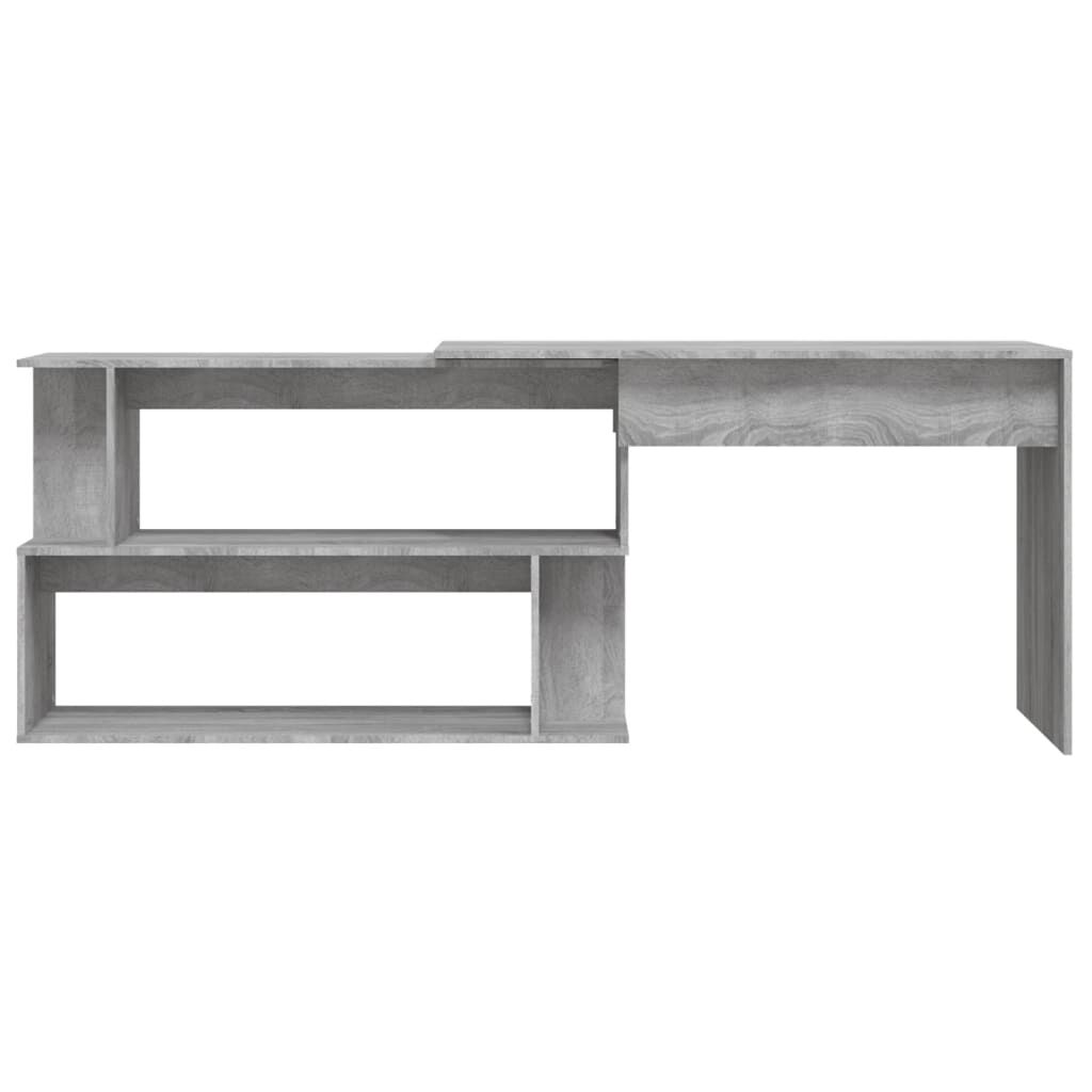 vidaXL Γραφείο Γωνιακό Γκρι Sonoma 200x50x76 εκ. Επεξεργασμένο Ξύλο