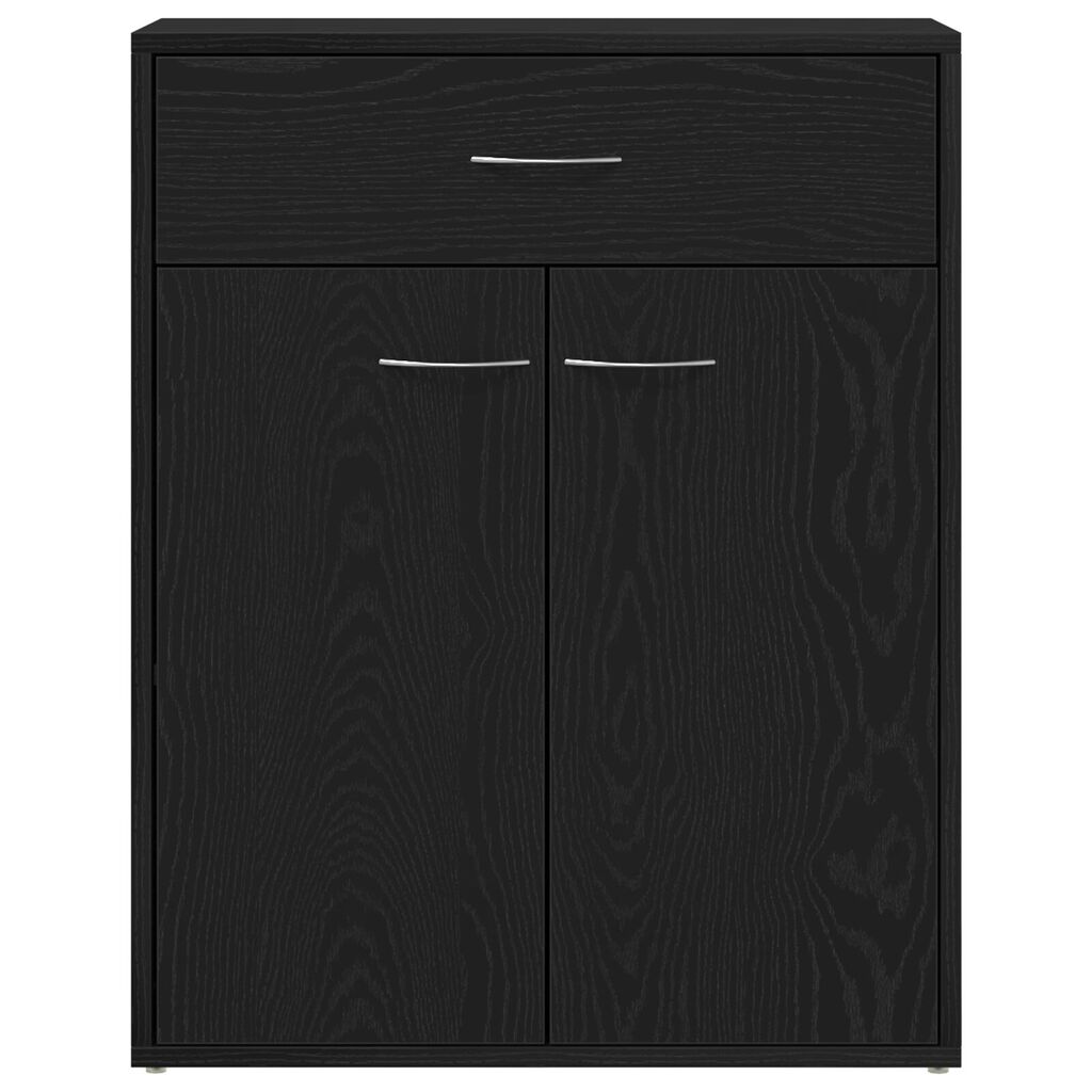 VidaXL Πλαϊνό Γραφείο Μαύρο Δρυς 60x30x75 εκ. Επεξεργασμένο Ξύλο