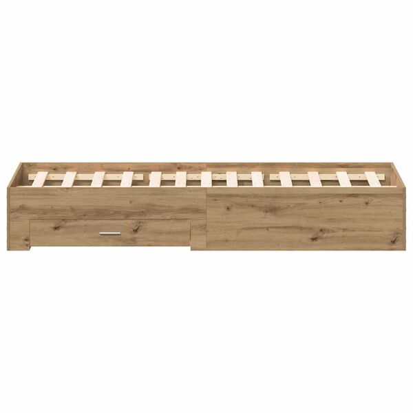 vidaXL Κρεβάτι με Συρτάρια με συρτάρι artisan δρυς 140 x 190 cm