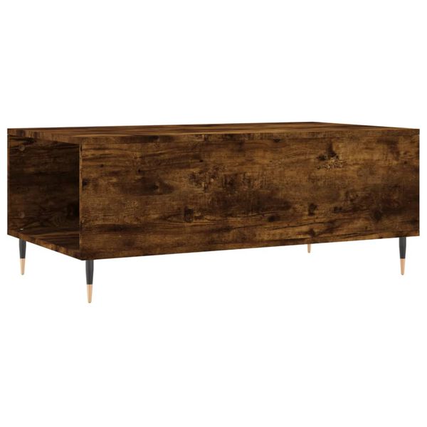 vidaXL Τραπεζάκι Σαλονιού Καπνιστή Δρυς 90x50x36,5 εκ. Επεξεργ. Ξύλο