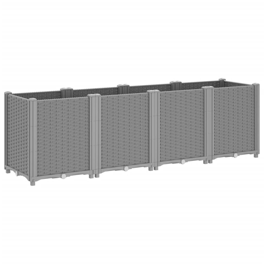vidaXL Ζαρντινιέρα Κήπου Ανοιχτό Γκρι 160x40x53 εκ. Πολυπροπυλένιο