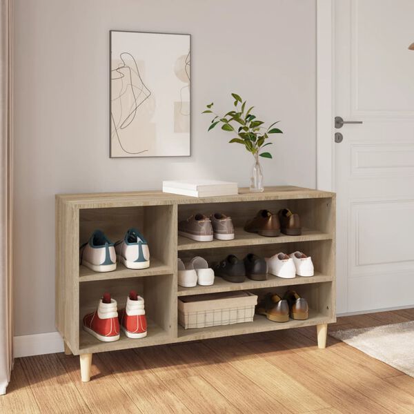 vidaXL Παπουτσοθήκη Sonoma Δρυς 102x36x60 εκ. από Επεξεργασμένο Ξύλο