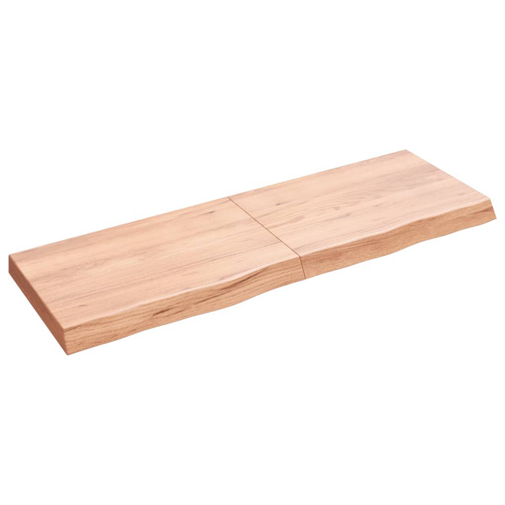 vidaXL Επιφ Τραπεζιού Αν Καφέ 120x40x(2-6)εκ. Επεξ. Μασίφ Ξύλο Δρυός