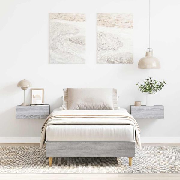 vidaXL &Pi;&lambda;&alpha;ί&sigma;&iota;&omicron; &kappa;&rho;&epsilon;&beta;&alpha;&tau;&iota;&omicron;ύ &chi;&omega;&rho;ί&sigmaf; &sigma;&tau;&rho;ώ&mu;&alpha; Grey Sonoma 90x190 cm