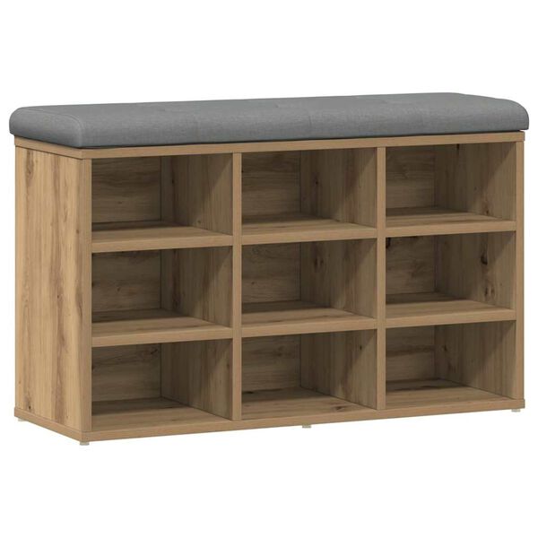 Πάγκος παπουτσιών vidaXL Artisan Oak 82x32x50 cm Κατασκευασμένο ξύλο