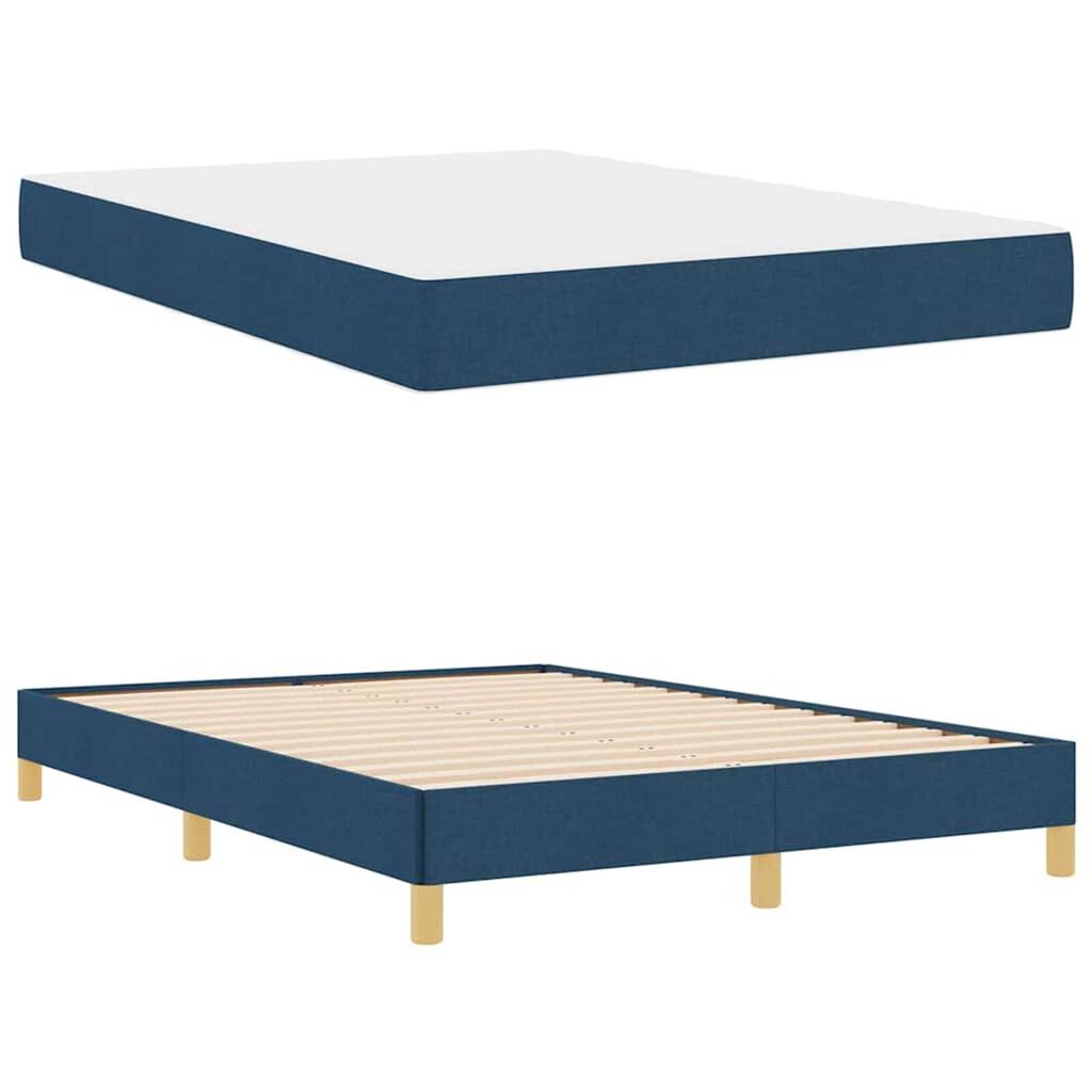 vidaXL Κρεβάτι με ελατήρια Μπλε και Καφέ 160 x 200 cm