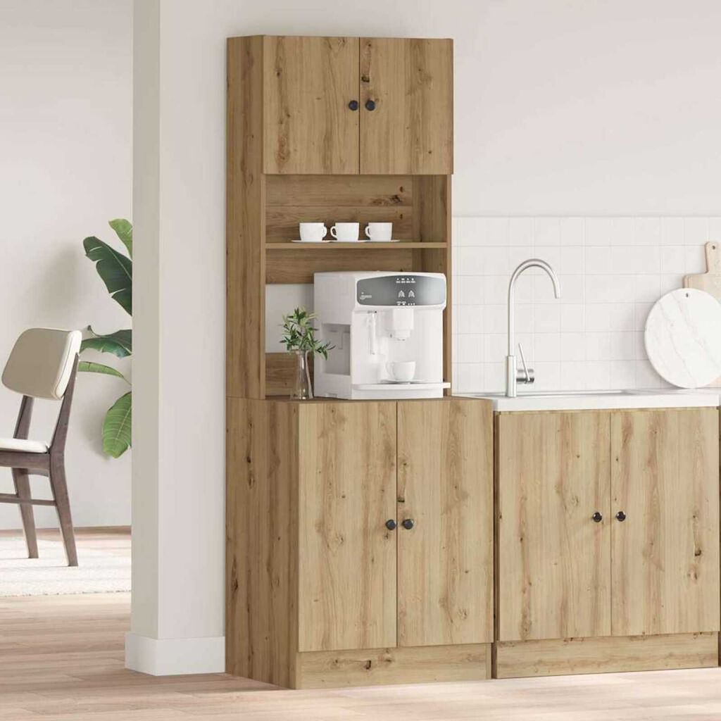 vidaXL Ντουλάπα Κουζίνας με ράφι artisan δρυς 60 x 50 x 180 εκ