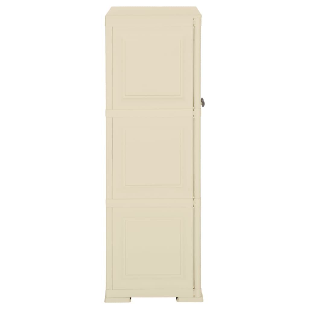 vidaXL Πλαστικό Ντουλάπι Angora Λευκό 79 x 43 x 125εκ. με Σχέδιο Ξύλου