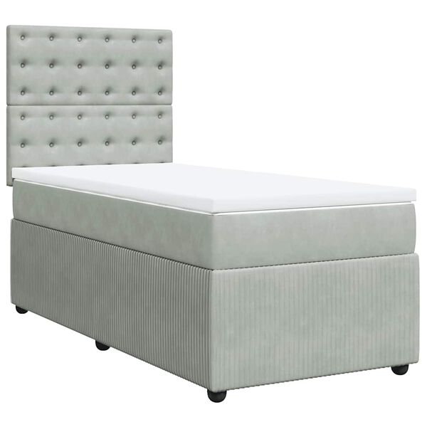 vidaXL &Kappa;&rho;&epsilon;&beta;ά&tau;&iota; Boxspring &mu;&epsilon; &Sigma;&tau;&rho;ώ&mu;&alpha; &Alpha;&nu;&omicron;&iota;&chi;&tau;ό &Gamma;&kappa;&rho;&iota; 80x200 &epsilon;&kappa;. &Beta;&epsilon;&lambda;&omicron;ύ&delta;&iota;&nu;&omicron;