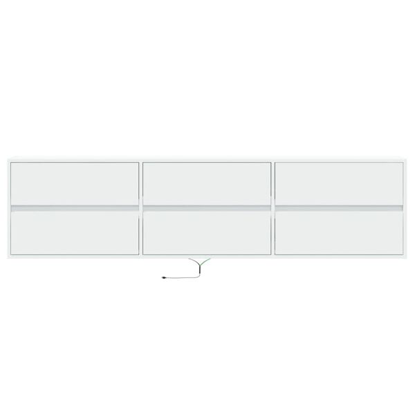 vidaXL Έπιπλο Τοίχου Τηλεόρασης με LED Λευκό 180x31x45 εκ.