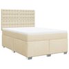 vidaXL &Kappa;&rho;&epsilon;&beta;ά&tau;&iota; Boxspring &mu;&epsilon; &Sigma;&tau;&rho;ώ&mu;&alpha; &Kappa;&rho;&epsilon;&mu; 140x200 &epsilon;&kappa;. &Upsilon;&phi;&alpha;&sigma;&mu;ά&tau;&iota;&nu;&omicron;