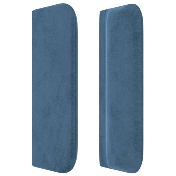 vidaXL Κεφαλάρι με Πτερύγια Σκούρο Μπλε 83x16x78/88 εκ. Βελούδινο