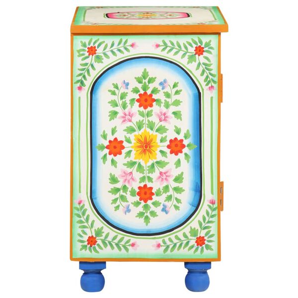 vidaXL Ντουλάπι με Χειροπ. Λεπτομέρειες 70x35x60 εκ. Μασίφ Ξύλο Μάνγκο