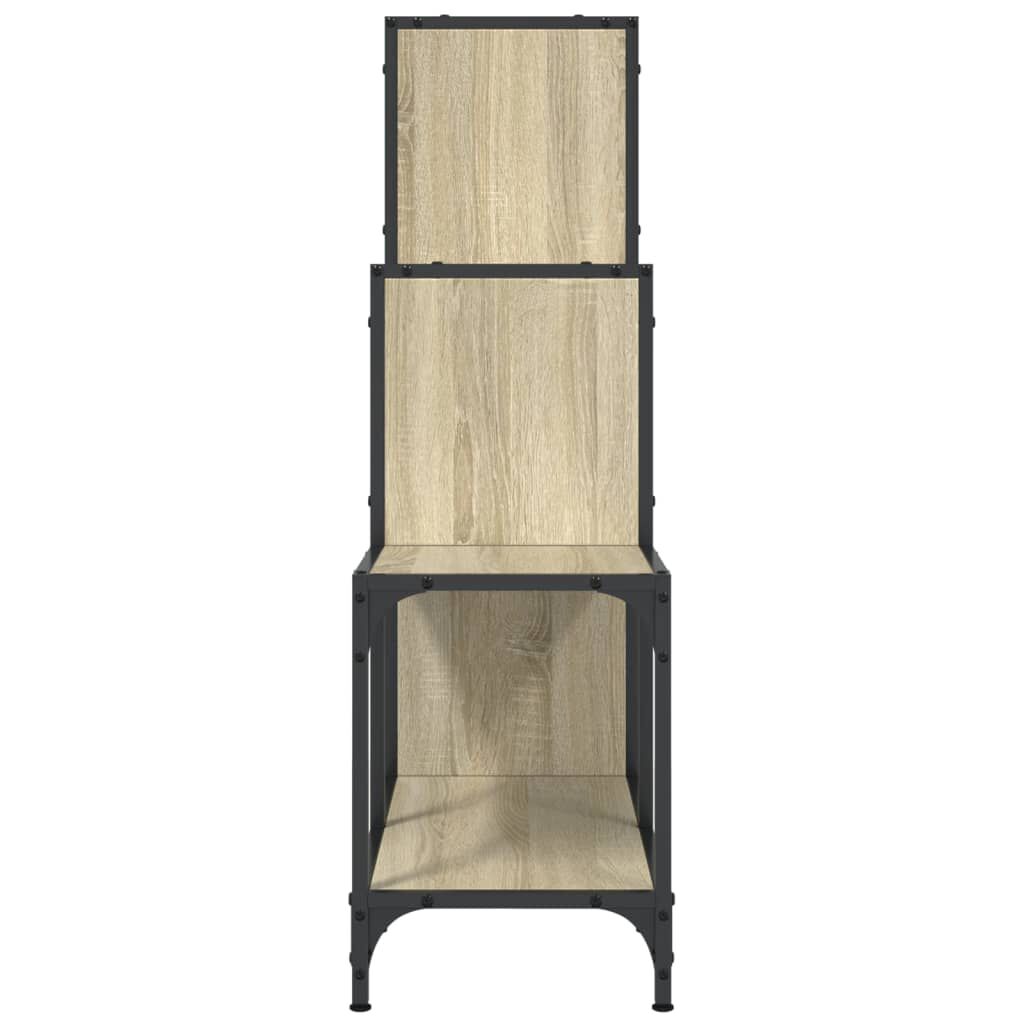 vidaXL Βιβλιοθήκη Sonoma Δρυς 92x30x102 εκ. Επεξεργ. Ξύλο & Μέταλλο