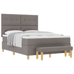 vidaXL &Kappa;&rho;&epsilon;&beta;ά&tau;&iota; &mu;&epsilon; &epsilon;&lambda;&alpha;&tau;ή&rho;&iota;&alpha; &mu;&epsilon; &sigma;&tau;&rho;ώ&mu;&alpha; Taupe 140 x 200 cm ύ&phi;&alpha;&sigma;&mu;&alpha;