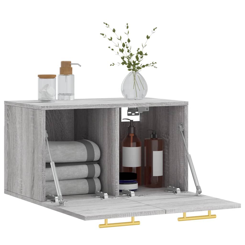 vidaXL Ντουλάπι Τοίχου Γκρι Sonoma 60x36,5x35 εκ. Επεξεργασμένο Ξύλο