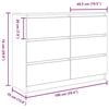 vidaXL Sideboard &Kappa;&alpha;&pi;&nu;&iota;&sigma;&tau;ή &delta;&rho;&upsilon;&sigmaf; 100x35x76 cm &Kappa;&alpha;&tau;&alpha;&sigma;&kappa;&epsilon;&upsilon;&alpha;&sigma;&mu;έ&nu;&omicron; &xi;ύ&lambda;&omicron;