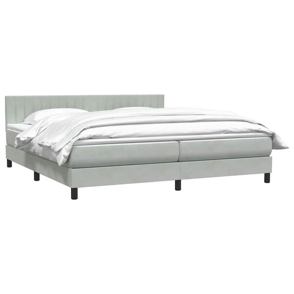 vidaXL &Kappa;&rho;&epsilon;&beta;ά&tau;&iota; Boxspring &mu;&epsilon; &Sigma;&tau;&rho;ώ&mu;&alpha; &Alpha;&nu;&omicron;&iota;&chi;&tau;ό &Gamma;&kappa;&rho;&iota; 180x210 &epsilon;&kappa;. &Beta;&epsilon;&lambda;&omicron;ύ&delta;&iota;&nu;&omicron;