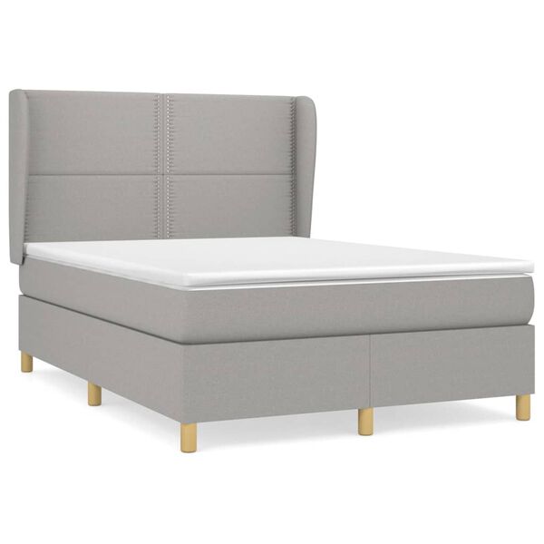 vidaXL &Kappa;&rho;&epsilon;&beta;ά&tau;&iota; Boxspring &mu;&epsilon; &Sigma;&tau;&rho;ώ&mu;&alpha; &Alpha;&nu;&omicron;&iota;&chi;&tau;ό &Gamma;&kappa;&rho;&iota; 140x190 &epsilon;&kappa;. &Upsilon;&phi;&alpha;&sigma;&mu;ά&tau;&iota;&nu;&omicron;