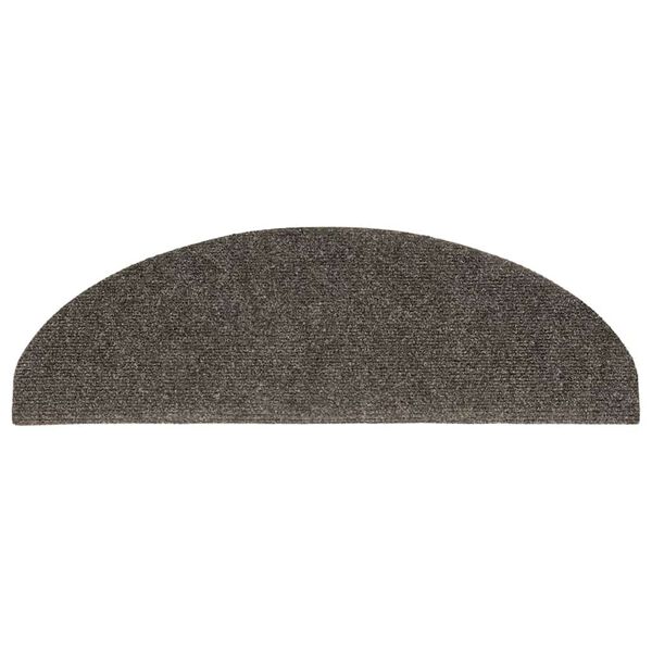 vidaXL Πατάκια Σκαλιών Αυτοκόλλητα 5 τεμ. Ανθρακί Ημίστρογγυλά Μεγάλα 65x21x4 εκ.