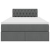 vidaXL Κρεβάτι με αποθηκευτικό χώρο και στρώμα με στρώμα Σκούρο Γκρι