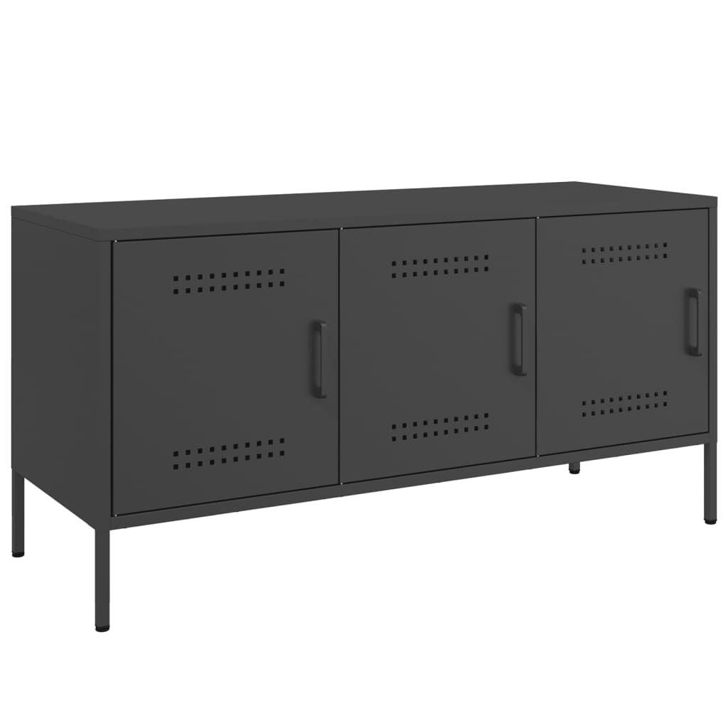 vidaXL Έπιπλο Τηλεόρασης Μαύρο 100,5x39x50,5 εκ. Ατσάλινο