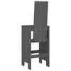 vidaXL Σκαμπό Μπαρ 2 Τεμ. Γκρι 40 x 42 x 120 εκ. από Μασίφ Ξύλο Πεύκου