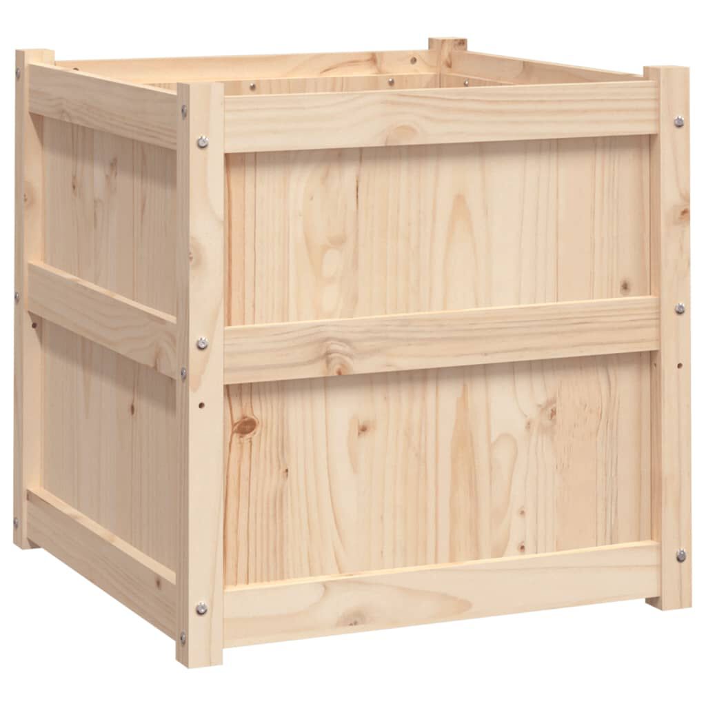 vidaXL Ζαρντινιέρα 60 x 60 x 60 εκ. από Μασίφ Ξύλο Πεύκου